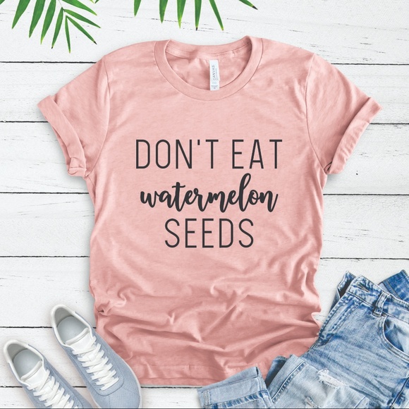 Tops - DONT EAT WATERMELON SEEDS PREGNANCY MOM TEE SHIT